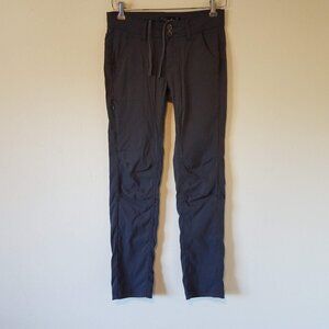 Prana Halle Pants Women's 0 Convertible Roll Up Straight Hiking Nylon Gray Grey